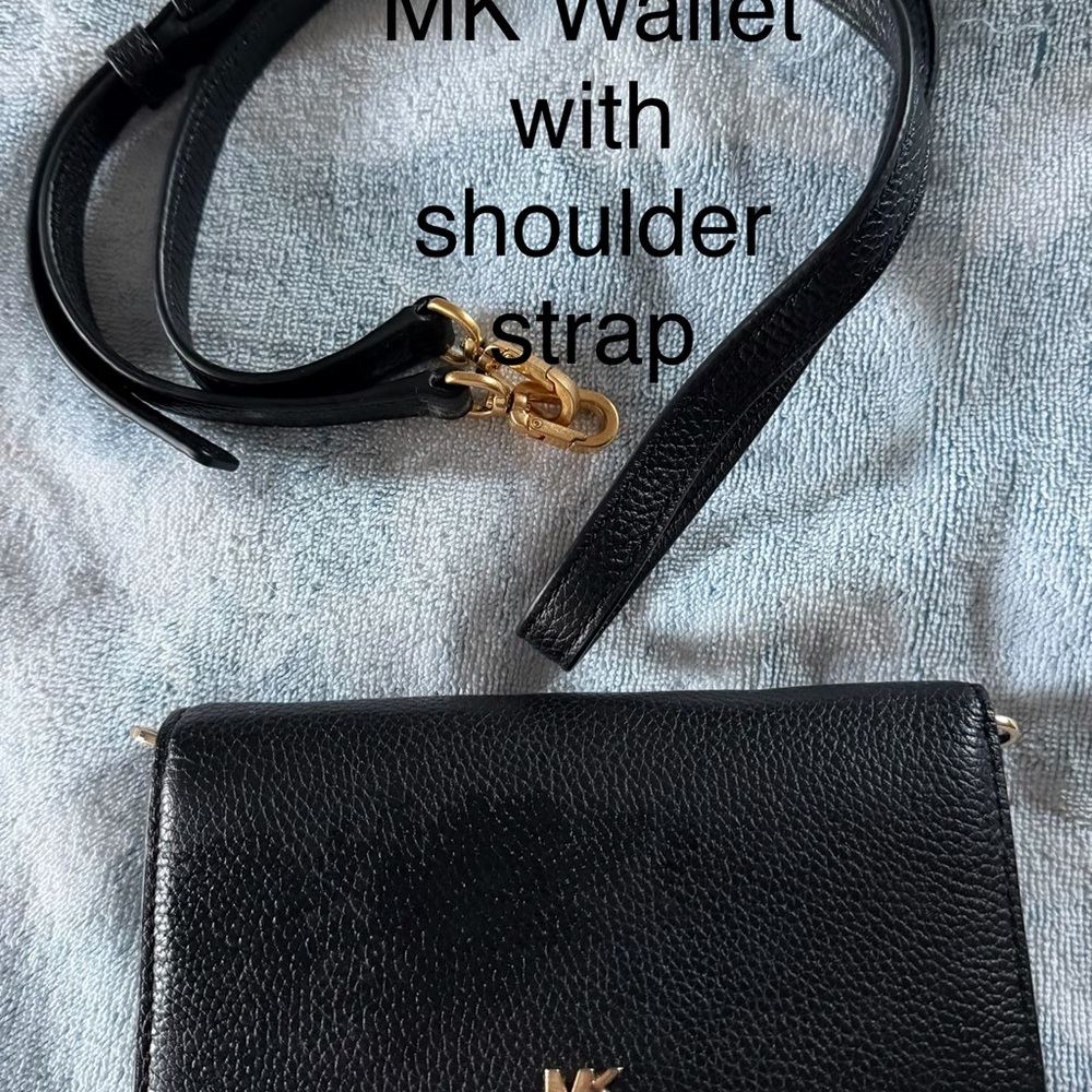 Michael Kors Black Wallet with Gold Accents